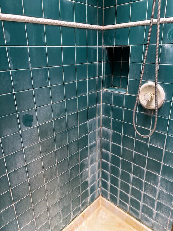 Dirty stained tiles before professional deep cleaning service in Kirkland WA